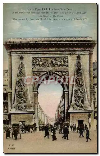 Cartes postales Paris Porte Saint Denis