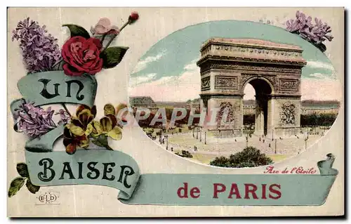 Cartes postales Un Baiser de Paris Arc de TRiomphe