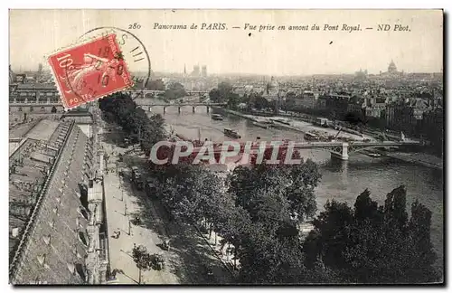 Cartes postales Paris Vue Prise en Amont du Pont Royal