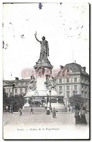 Cartes postales Paris Statue de La Republique