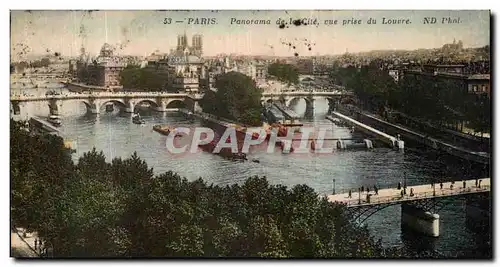 Ansichtskarte AK Paris Panorama de Le Cite Vue Prise du Louvre