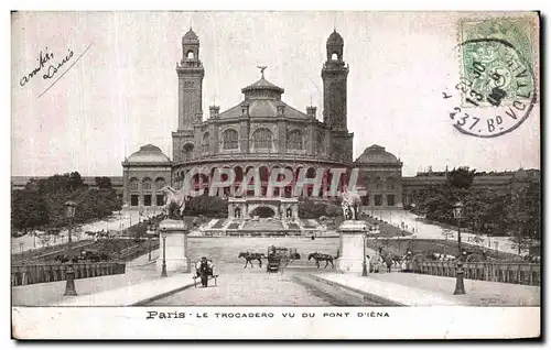 Ansichtskarte AK Paris Le Palais Du Trocadero vu du pont d Iena