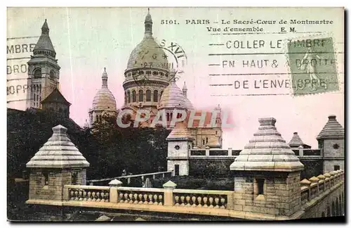 Cartes postales Paris Le Sacre Coeur de Montmartre Vue d ensemble