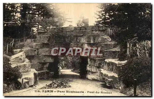 Cartes postales Paris Parc Montsouris Pont du Rocher