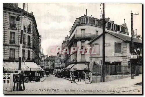 Cartes postales Nanterre La Rue Chemin de fer au Passage