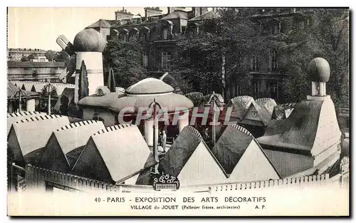 Cartes postales Paris Exposition Des Arts Decoratifs Village du jouet