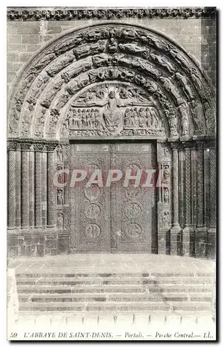 Ansichtskarte AK Abbaye de Saint Denis Portail Porche Central