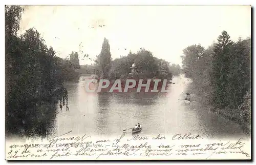 Cartes postales Paris Le Lac Bois de Boulogne