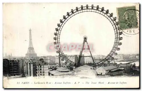 Cartes postales Paris La Grande Roue Avenue Suffren Tour Eiffel