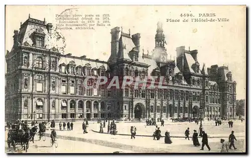 Cartes postales Paris Place de l Hotel de Ville