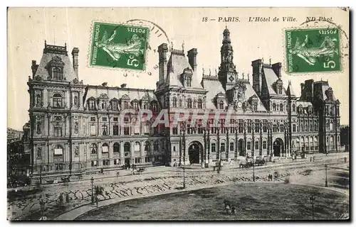 Cartes postales Paris Hotel de Ville