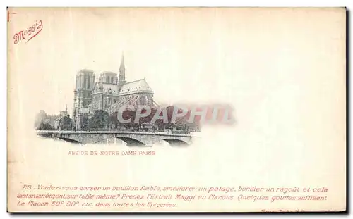 Ansichtskarte AK Paris Abside De Notre Dame Maggi Publicite