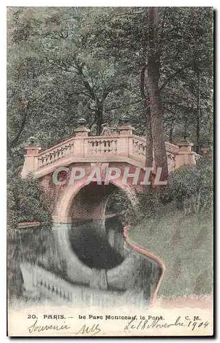 Cartes postales Paris Parc Monceau Le Pont