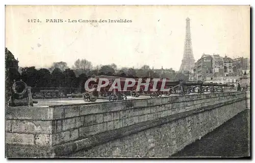 Ansichtskarte AK Paris Les Canons des Invalides Tour Eiffel