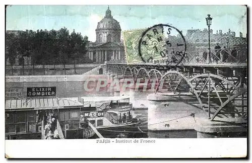 Cartes postales Paris Institut de France Publicite Elixir Combier Quinquina MAggi