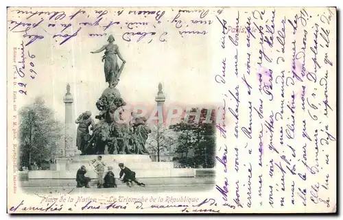 Ansichtskarte AK Paris Place de la Nation Le triomphe de la republique