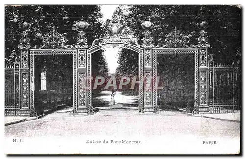 Ansichtskarte AK Paris Entree du Parc Monceau