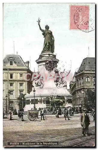 Cartes postales Paris Monument de la Republique