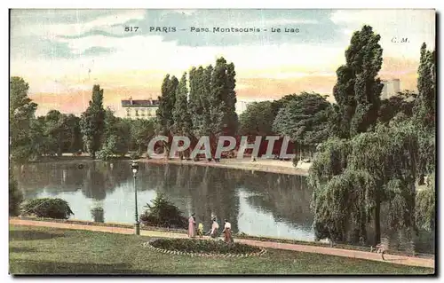 Cartes postales Paris Parc Montsouris Le lac