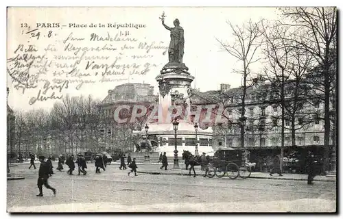 Cartes postales Paris Place de la Republique