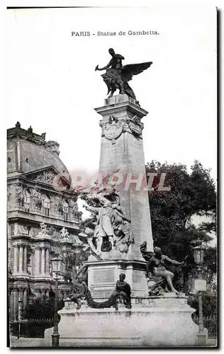 Ansichtskarte AK Paris Statue du Gambetta