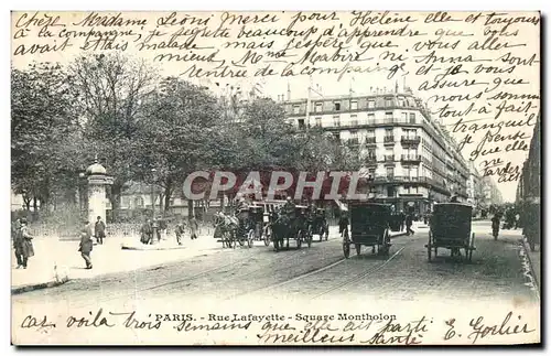 Cartes postales Paris Rue Lafayette Square Montholon