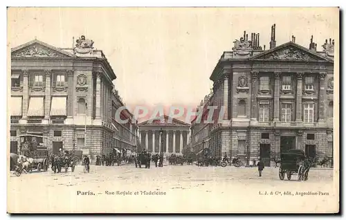 Cartes postales Paris Rue Royale et Madeleine