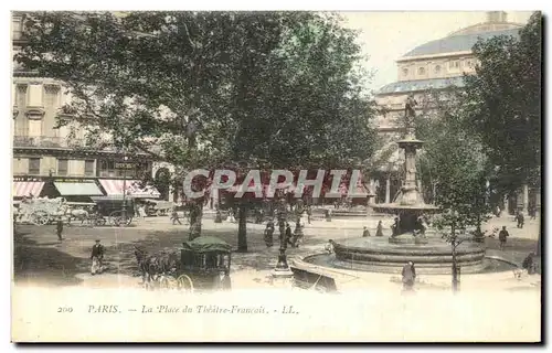 Cartes postales Paris La Place du Theatre Francais