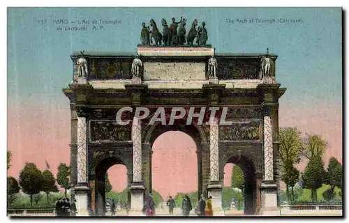 Cartes postales Paris L arc de Triomphe du Carousel