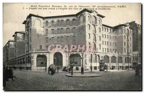 Cartes postales Hotel Populaire Hommes Rue de Charonne