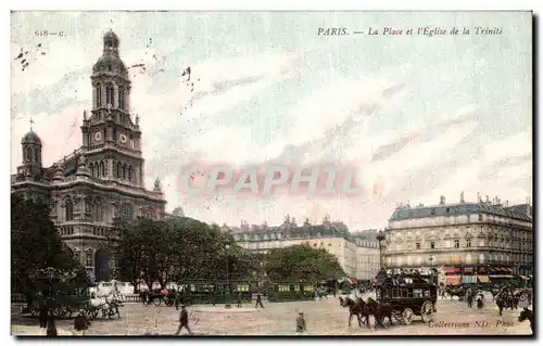 Cartes postales Paris La Place Et L Eglise de la Trinite