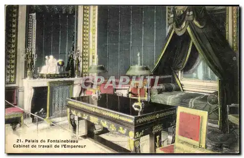 Ansichtskarte AK Fontainebleau Cabinet de travail de l empereur Napoleon 1er