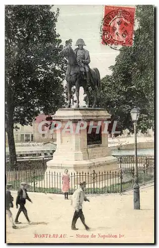 Cartes postales Montereau Statue de Napoleon 1er