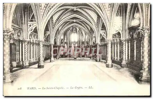 Cartes postales Paris La Sainte Chapelle La Cryple