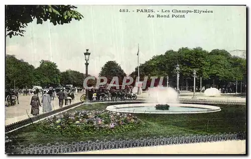 Cartes postales Paris Les Champs Elysees Au Rond Point