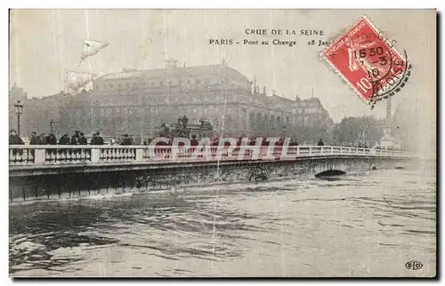 Cartes postales Paris Pont au Change Crue de la Seine