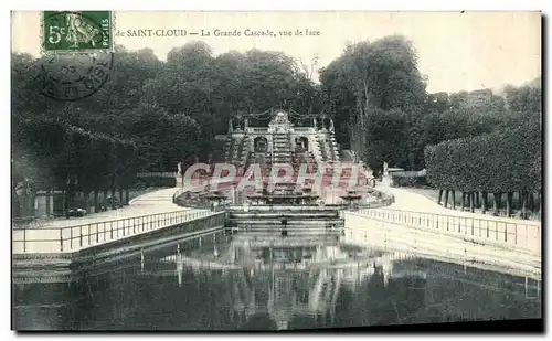 Cartes postales Parc de Saint Cloud La grande cascade Vue de face