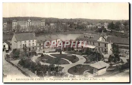 Cartes postales Bagnoles de l Orne Vue generale prise de Jardins de l Hotel de Paris