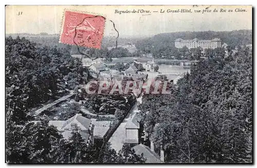 Cartes postales Bagnoles De L Orne Le Grand Hotel Vue prise du roc au chien