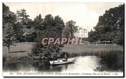 Cartes postales Bagnoles De L Orne chateau de la Bermondiere a Couterne Vue sur la riviere