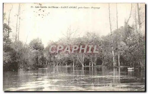 Ansichtskarte AK Les bords de l Orne Saint Andre pres Caen Paysage