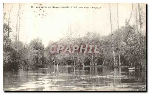 Cartes postales Les bords de l Orne Saint Andre pres Caen Paysage