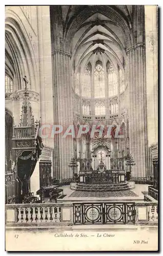 Cartes postales Cathedrale de Sees Le choeur