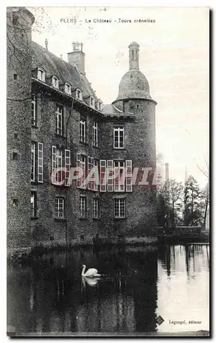Cartes postales Flers Le Chateau Tours crenelees