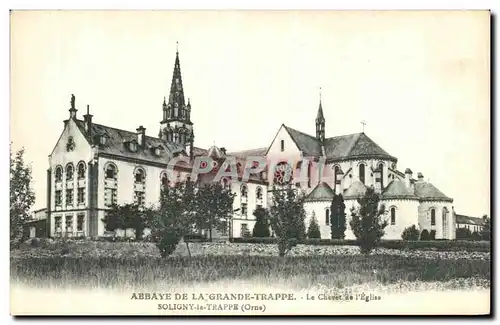 Cartes postales Abbaye De La Grande Trappe Le Chevet de L Eglise Soligny la Trappe