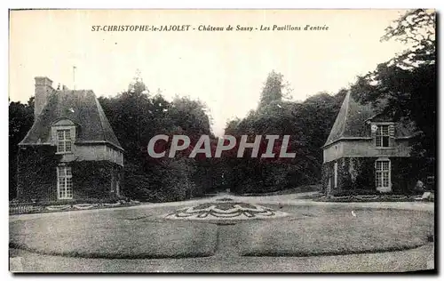 Ansichtskarte AK St Christophe le Jajolet Chateau de Sassy Les Pavillons d entree