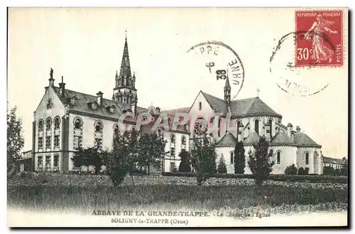 Ansichtskarte AK Abbaye De La Grande Trappe Soligny La Trappe Le chevet de l eglise