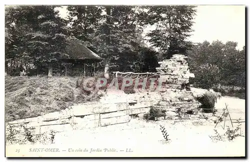 Ansichtskarte AK Saint Omer Un coin du Jardin Public