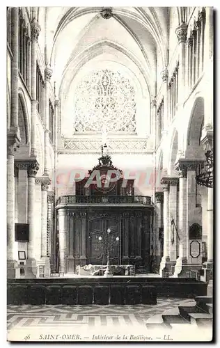 Cartes postales Saint Omer Interieur de la Basilique