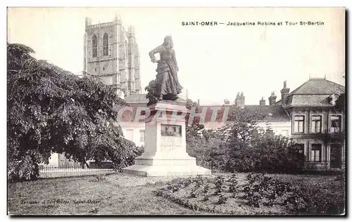 Cartes postales Saint Omer Jacqueline Robins et Tour St Bertin